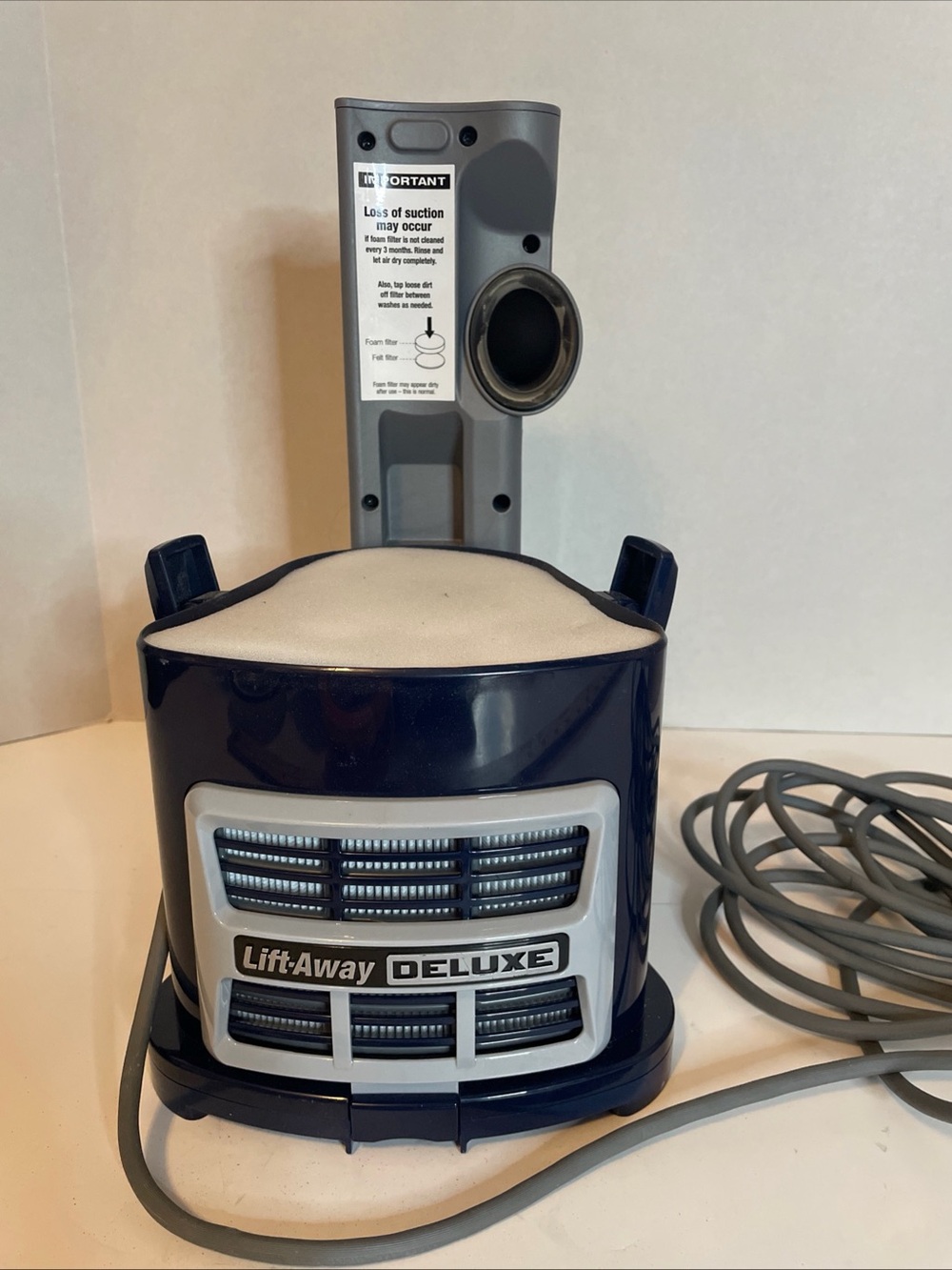 Shark NV360 Navigator Lift-Away Deluxe Main Motor Base Body Power Cord